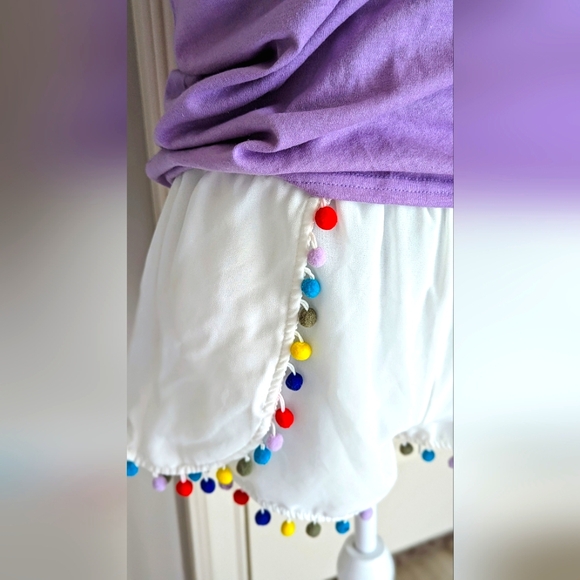 Cherry Koko, Multicolored Pom Pom Trim Shorts - Picture 6 of 8